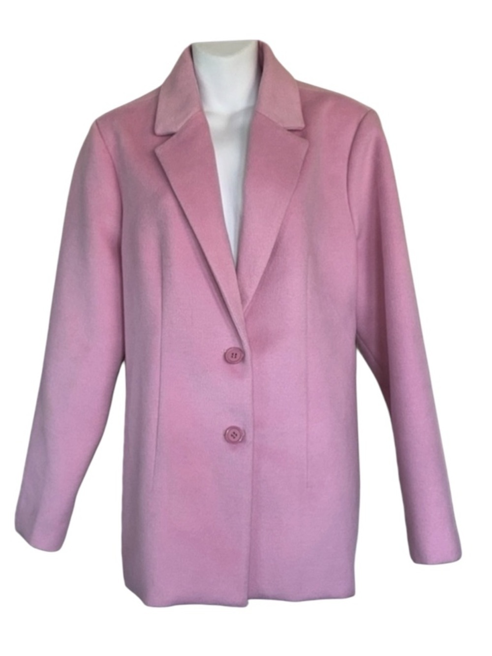 Boston Proper Women's Classic Soft Pink Blazer, 2 Button Front. L EUC